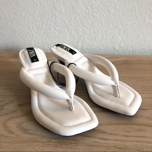 Zara Quilted Strap Heeled Sandals